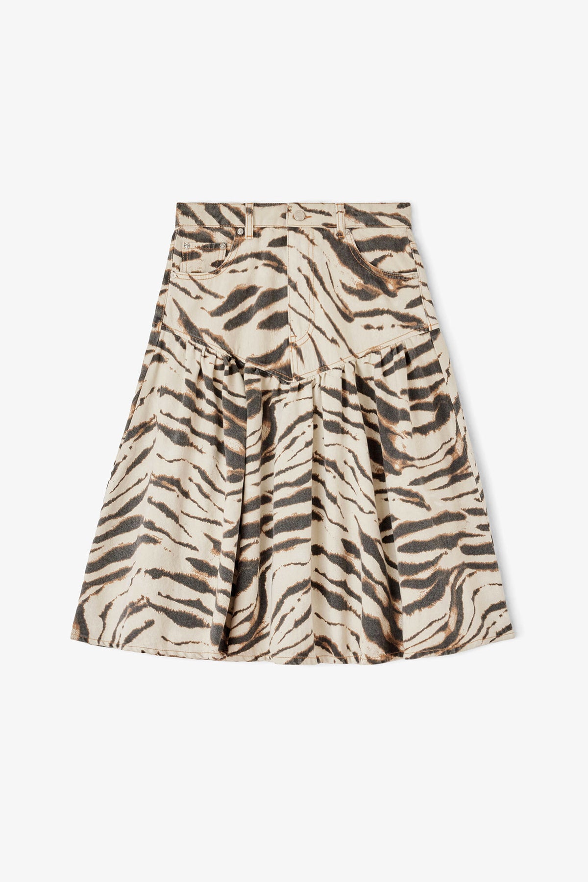Skirt in Printed Denim - GANNI