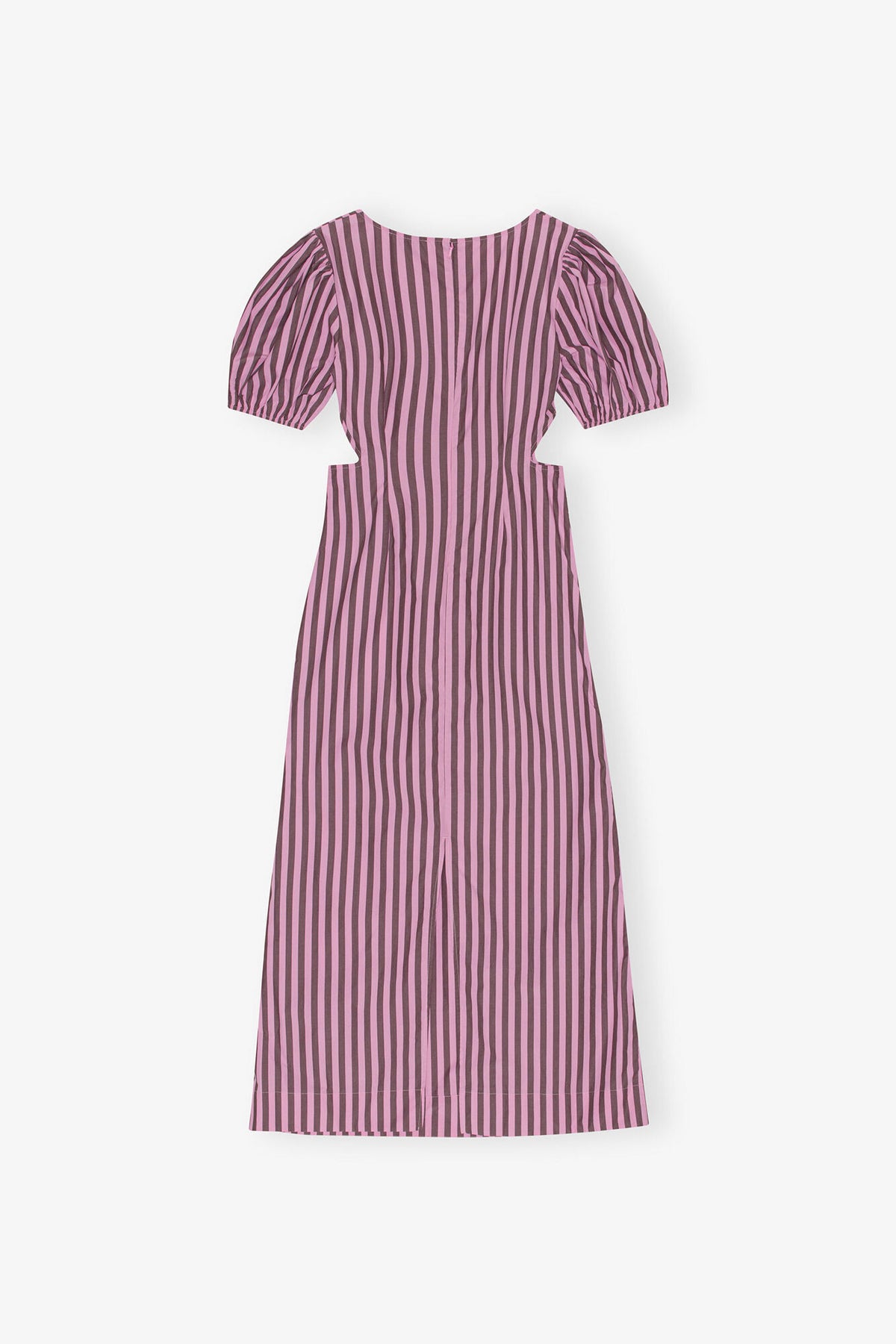 Striped Cotton Cutout Dress - GANNI