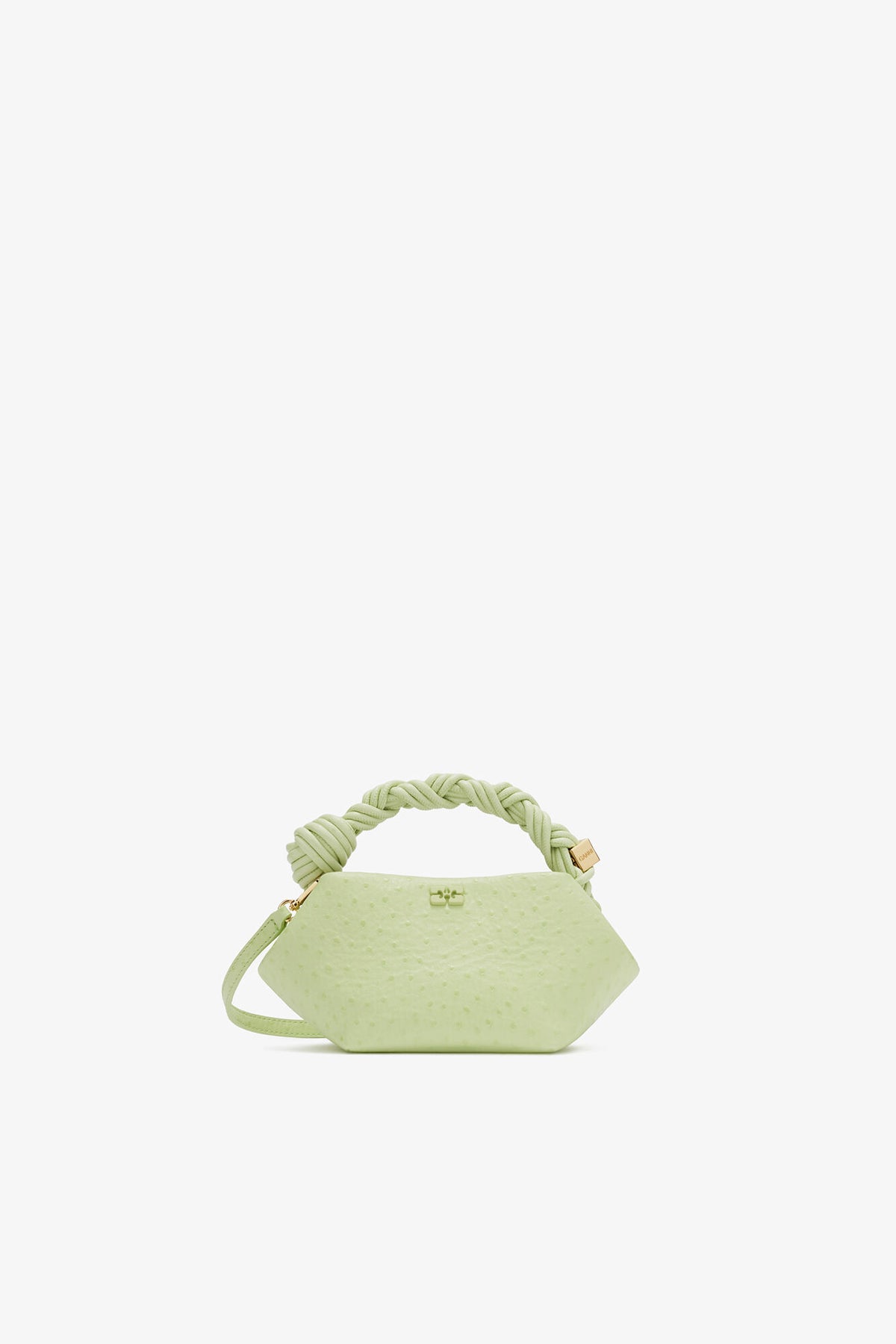 Lily Green Mini Bou Bag in Green Ostrich - GANNI