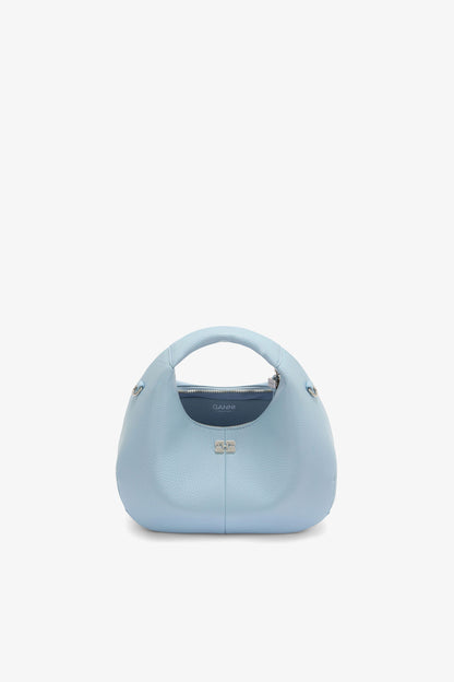 Celestial Blue Mini Hobo Bag in Blue - GANNI