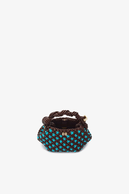 Chicory Coffee Mini Bou Bag in Braided Brown - GANNI