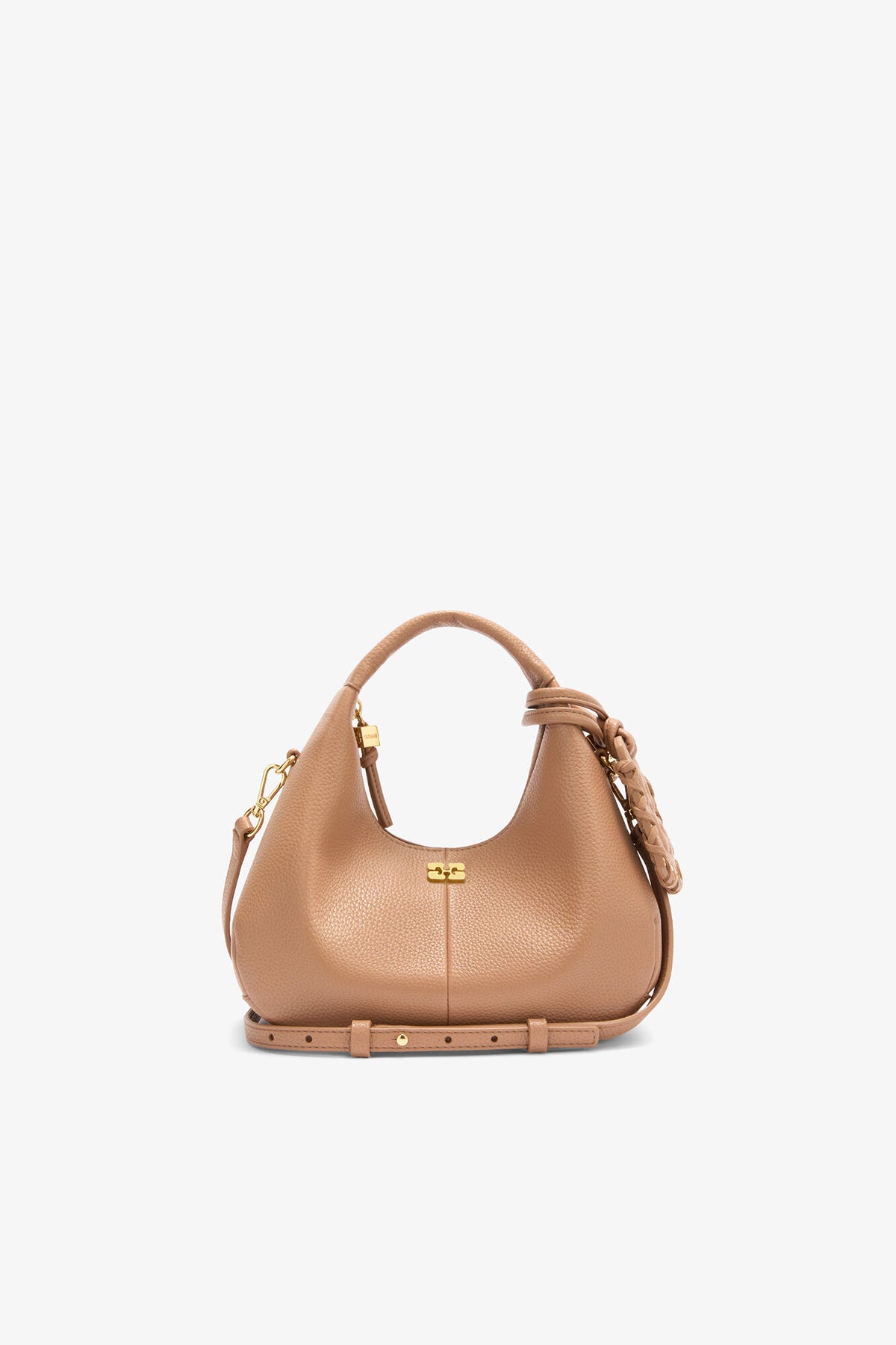 Tawny Birch Mini Hobo Bag in Brown - GANNI