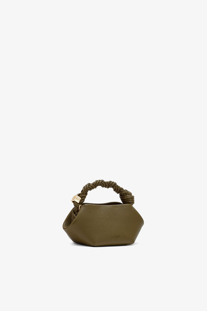 Military Olive Mini Bou Bag in Green Grained - GANNI