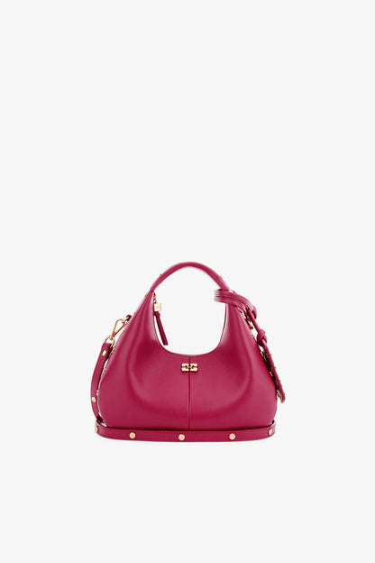 Persian Red Mini Hobo Bag Studs in Red - GANNI