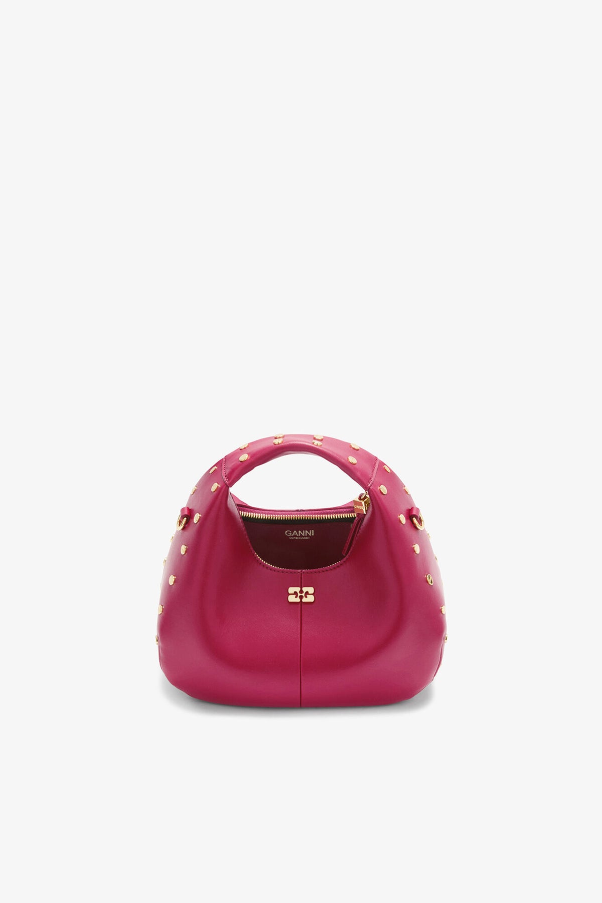Persian Red Mini Hobo Bag Studs in Red - GANNI