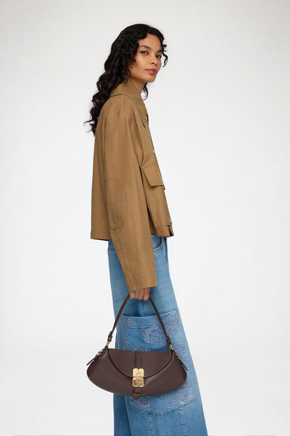 Chicory Coffee B-Kat Bag in Brown - GANNI