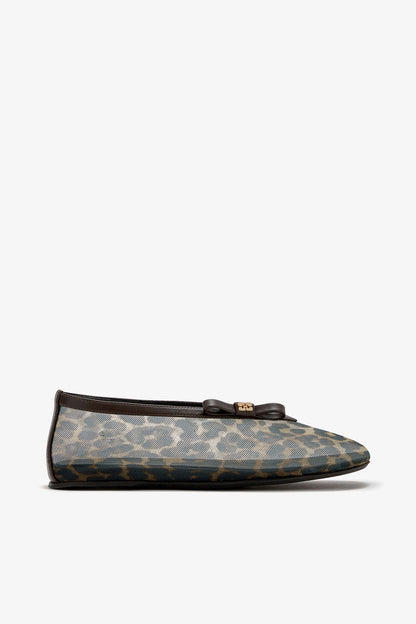 Jenny Ballerina in Leopard Mesh - GANNI