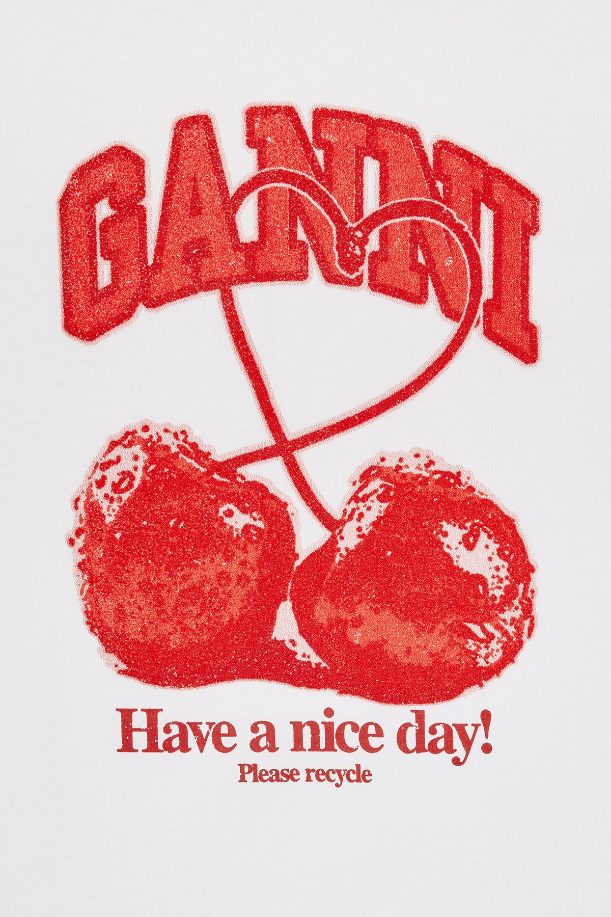 T-shirt with Cherry - GANNI