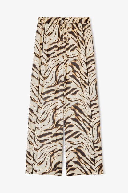 Pants in Zebra Satin - GANNI
