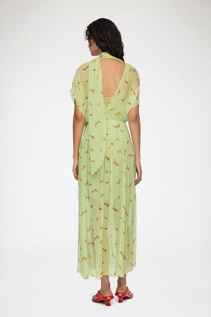 Dress in Green Silk - GANNI