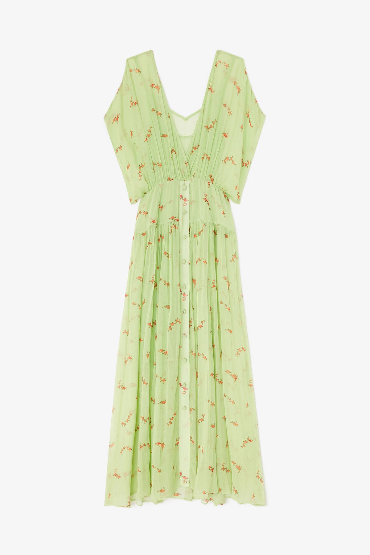 Dress in Green Silk - GANNI