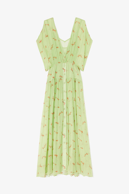 Dress in Green Silk - GANNI