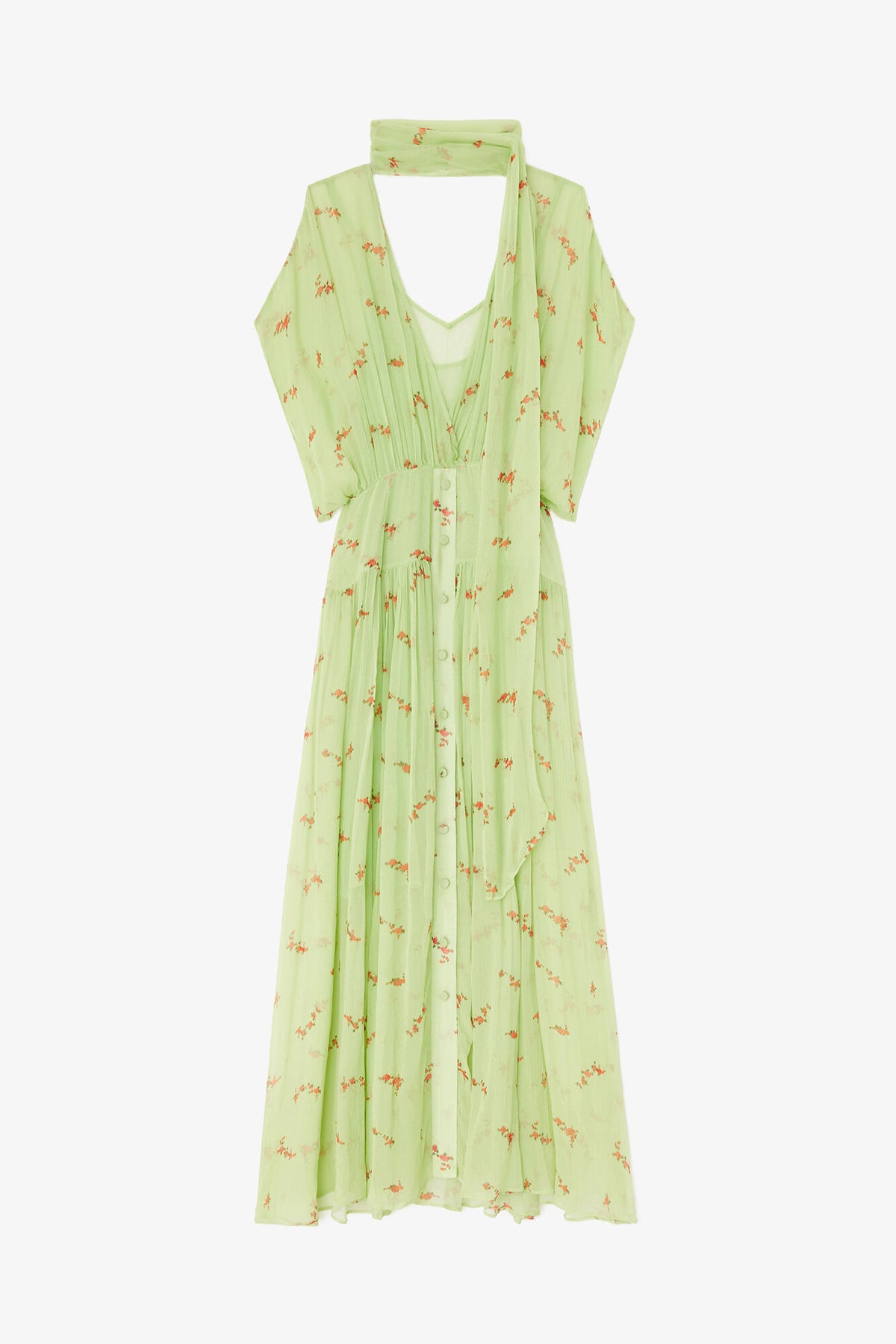 Dress in Green Silk - GANNI
