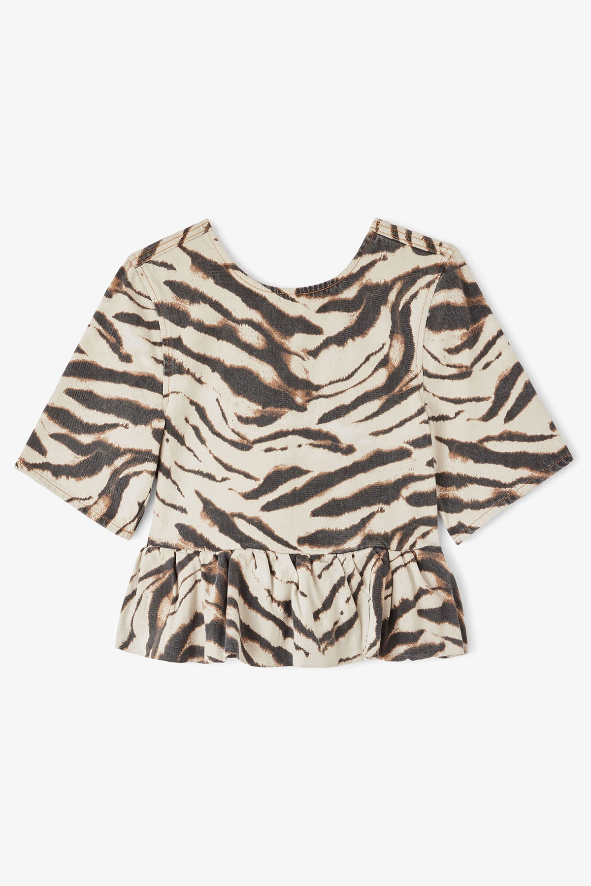 Top in Zebra Denim - GANNI