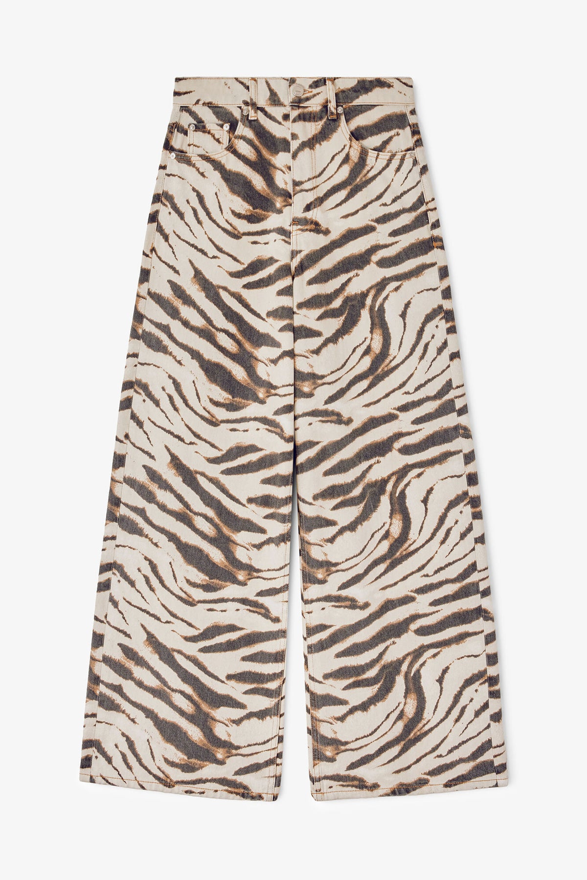 Lari Wide Jeans in Zebra Denim - GANNI