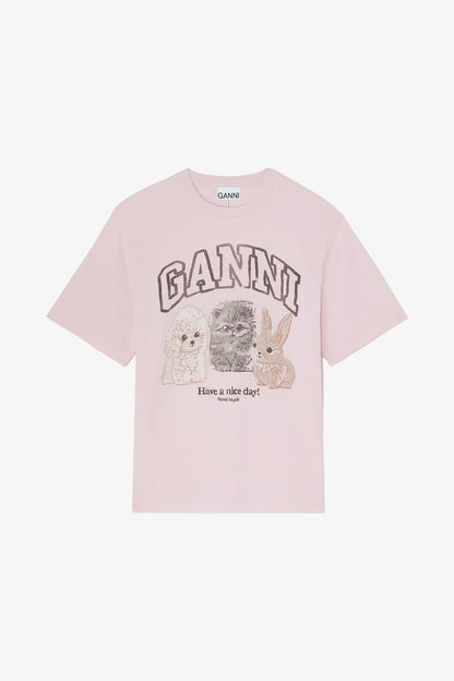 T-shirt with Animals - GANNI