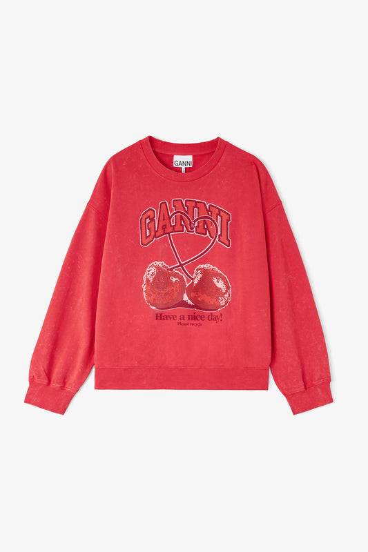 Crewneck with Cherry - GANNI