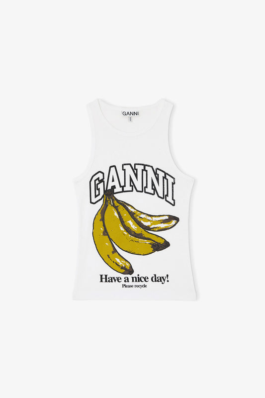 Tank Top with Banana - GANNI