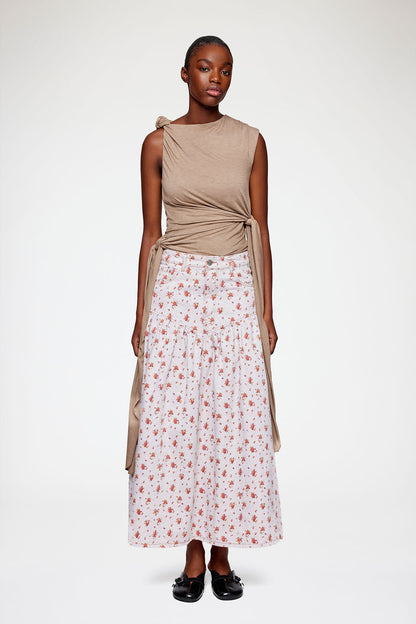 Skirt in Printed Denim - GANNI