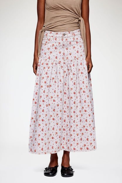 Skirt in Printed Denim - GANNI
