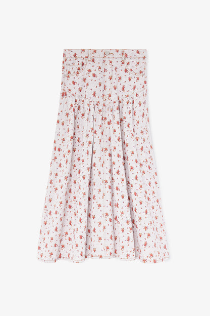 Skirt in Printed Denim - GANNI
