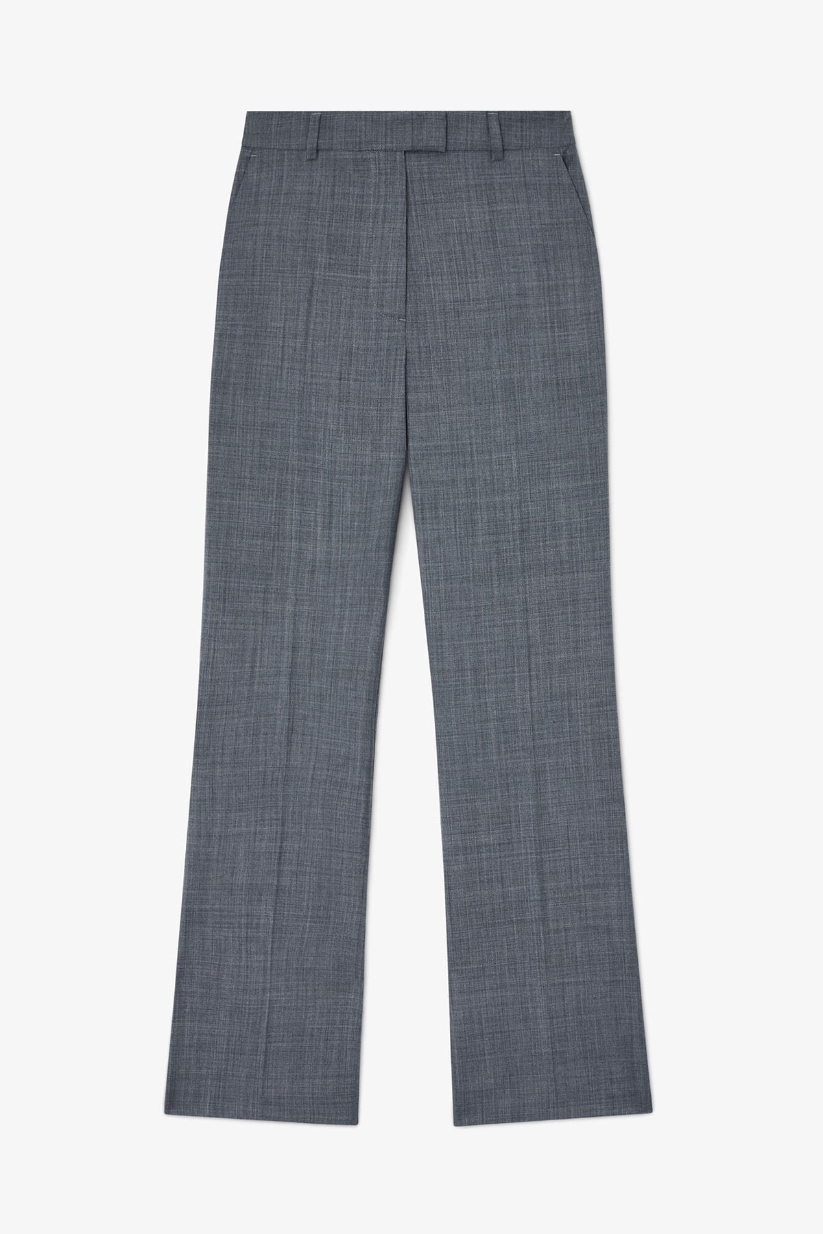 Pants in Grey Wool Melange - GANNI