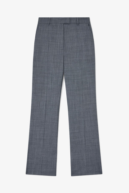 Pants in Grey Wool Melange - GANNI