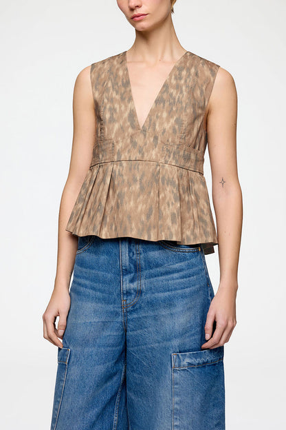 Top in Printed Cotton - GANNI