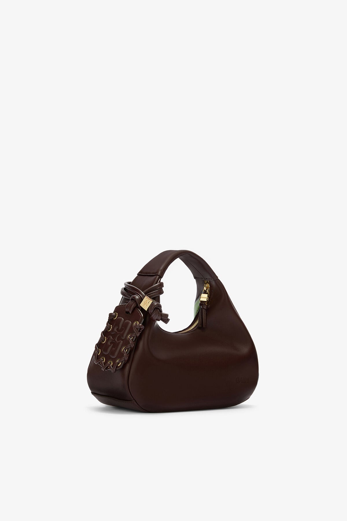 Seal Brown Daisy Duck Mini Hobo Bag in Brown - GANNI