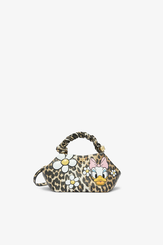Almond Milk Daisy Duck Leopard Small Bou Bag - GANNI