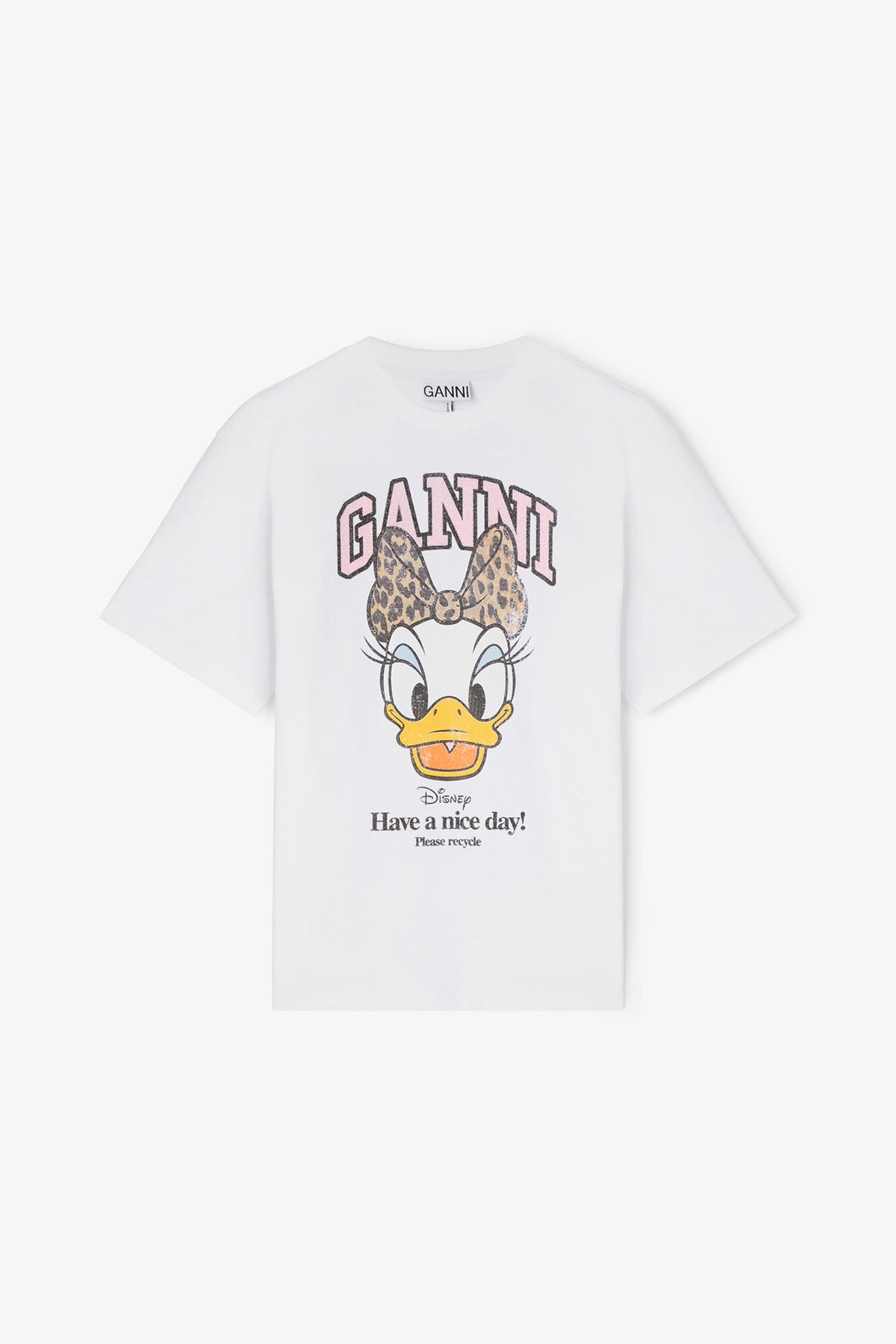 Daisy Duck White Printed T-shirt - GANNI