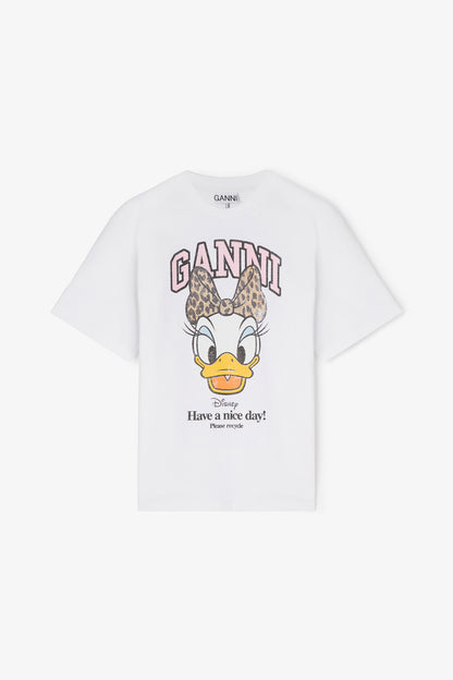 Daisy Duck White Printed T-shirt - GANNI