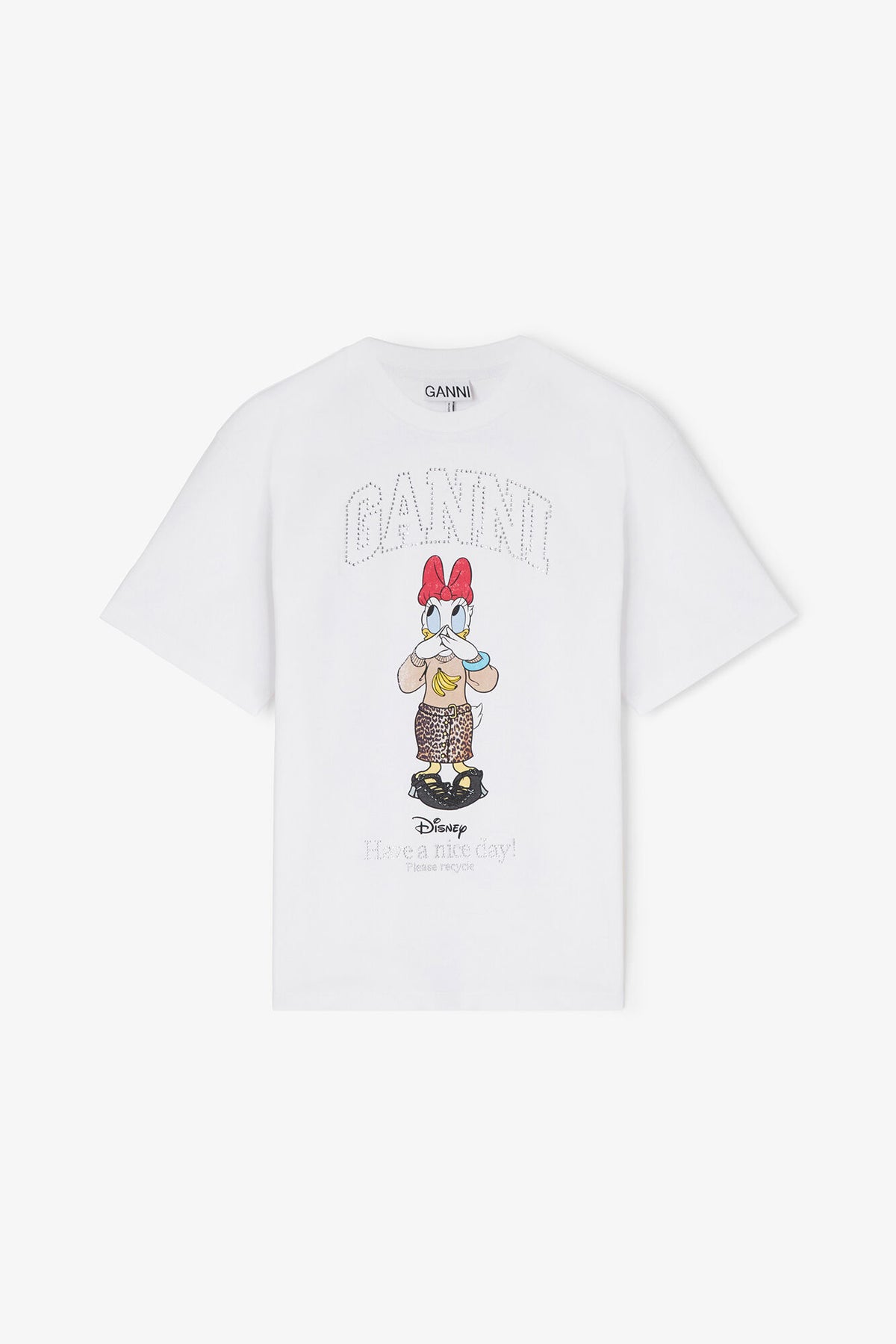 Daisy Duck White Printed T-shirt - GANNI