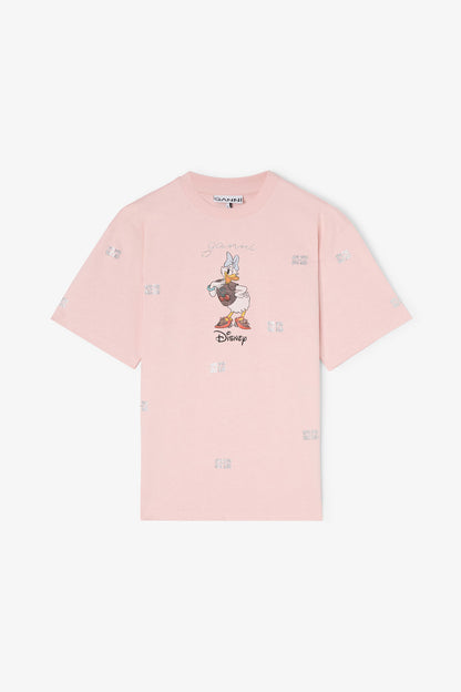 Daisy Duck Pink Printed T-shirt - GANNI