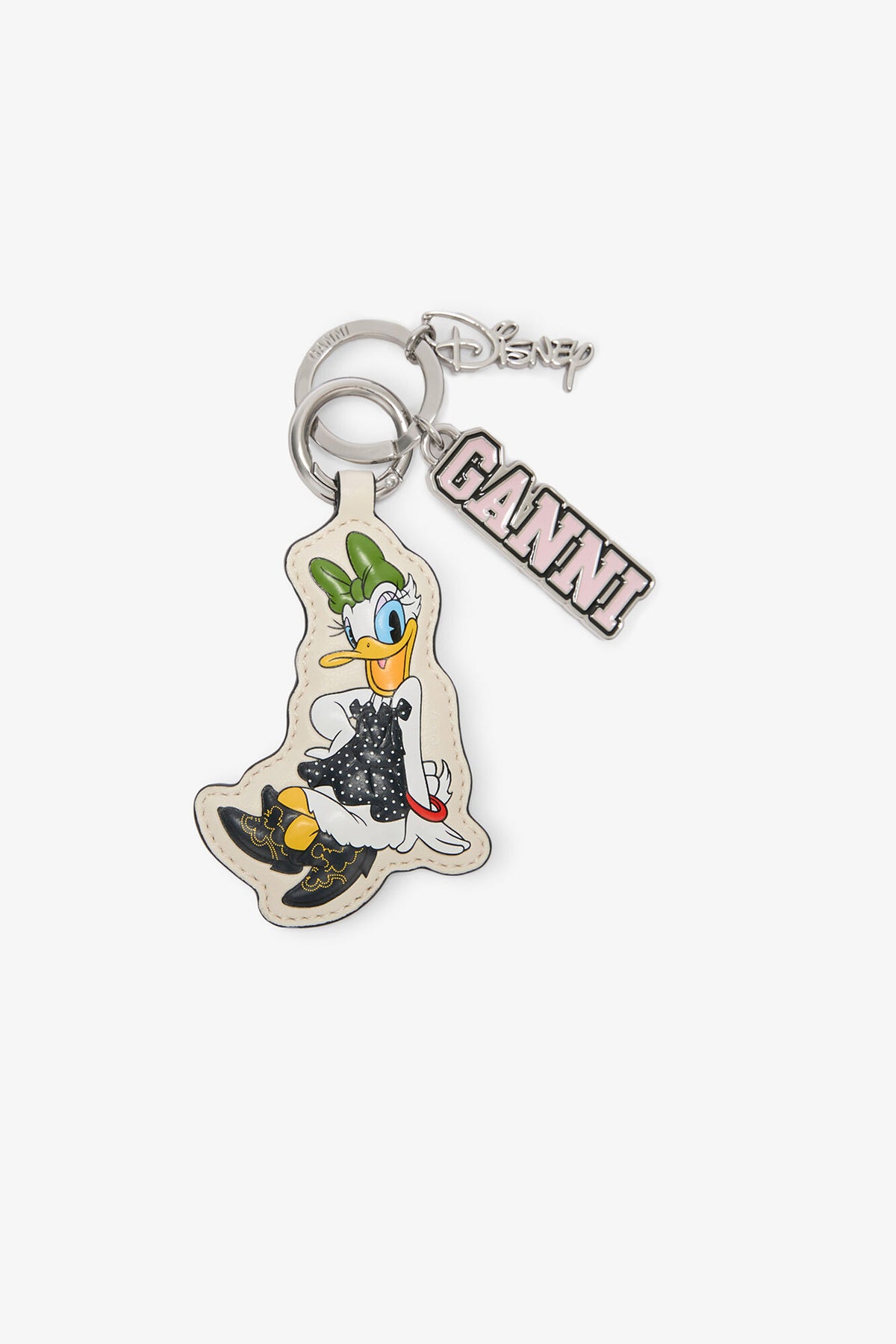 Egret Daisy Duck White Keyring - GANNI