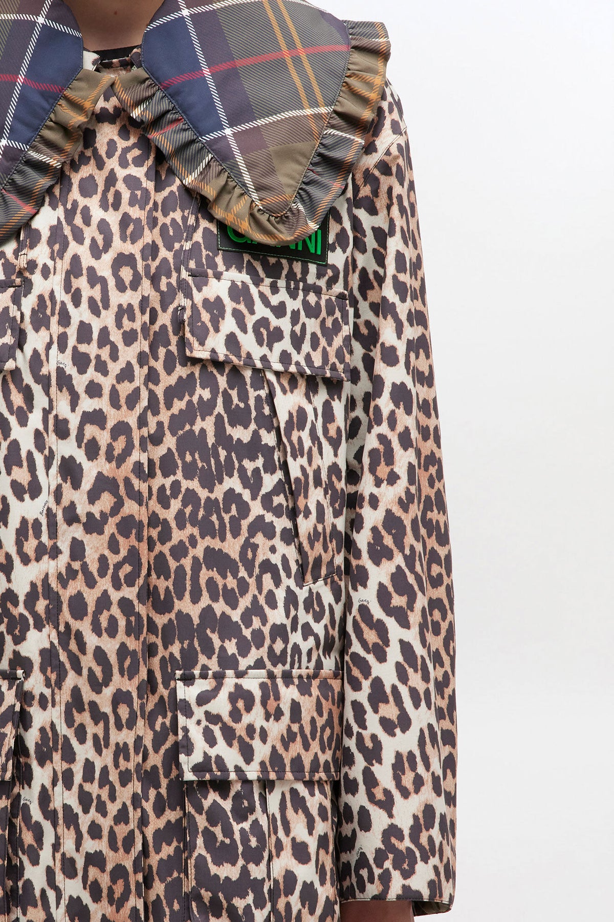 Long Coat in Leopard - GANNI