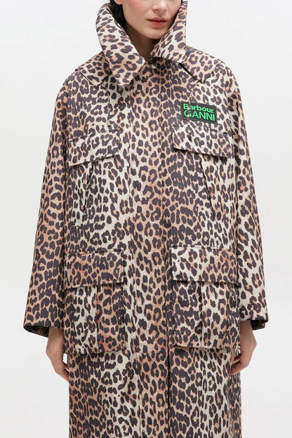 Long Coat in Leopard - GANNI