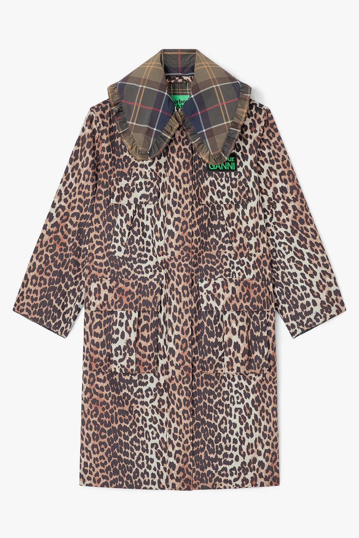 Long Coat in Leopard - GANNI