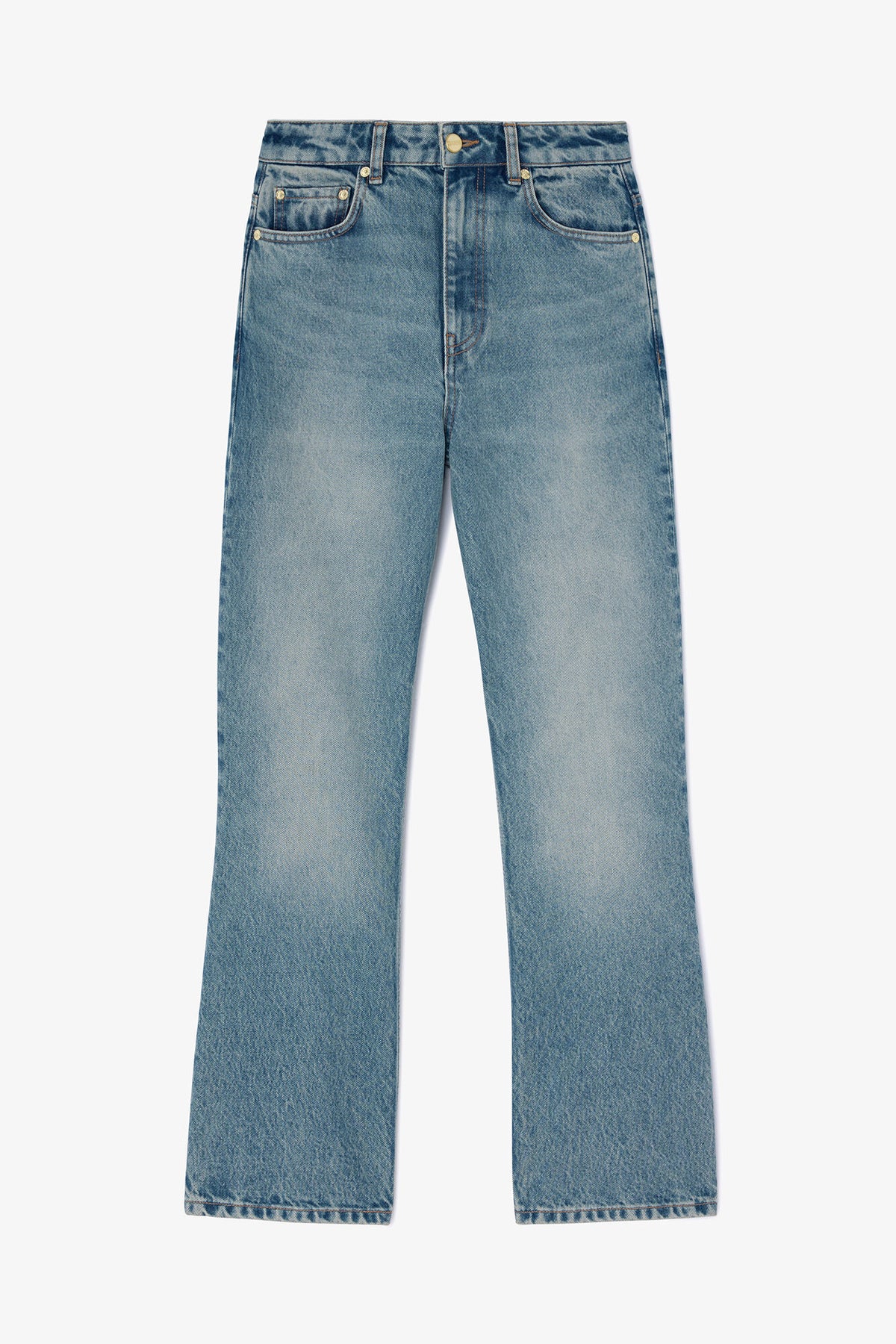 Betzy Cropped Jeans in Tint Rigid Denim - GANNI