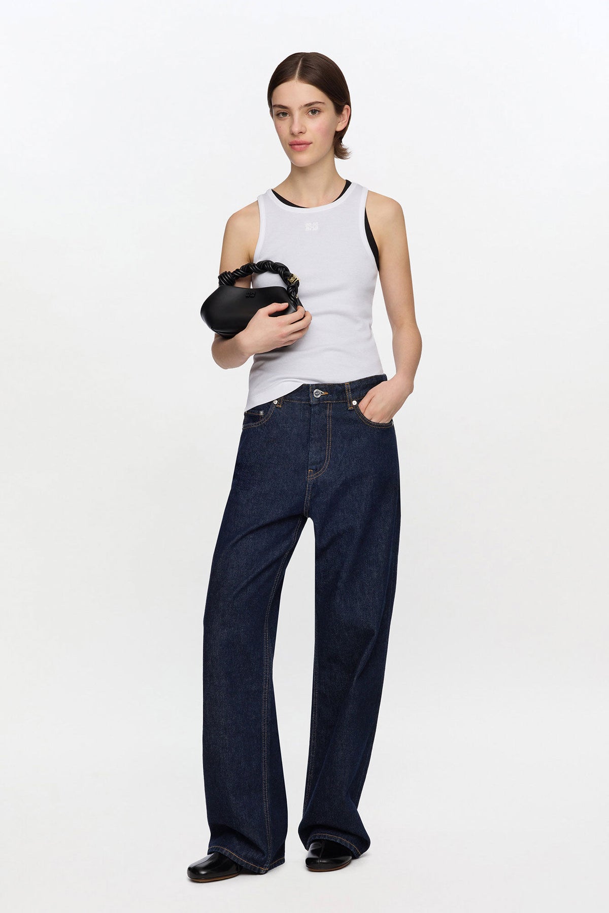 Izey Jeans in Dark Rinse Denim - GANNI