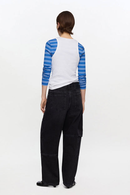 Audri Jeans in Black Rigid Denim - GANNI