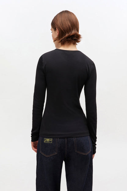 Black Rib Long-sleeve - GANNI