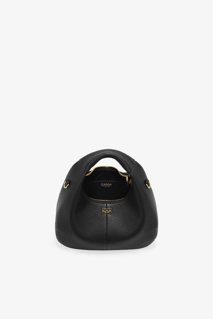 Black Black Mini Hobo Bag - GANNI