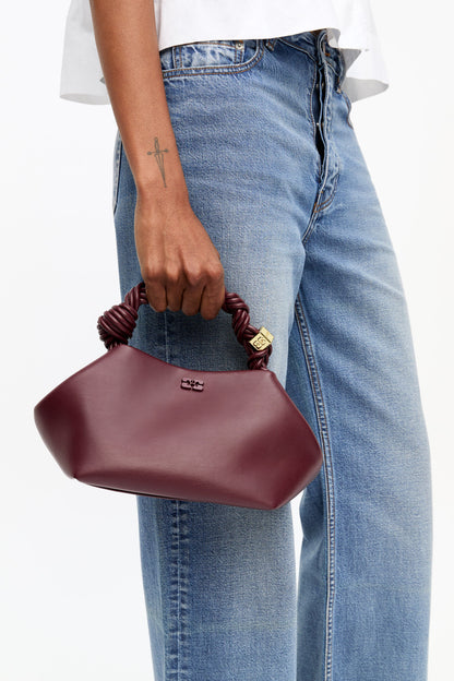 Burgundy Burgundy Small Bou Bag - GANNI