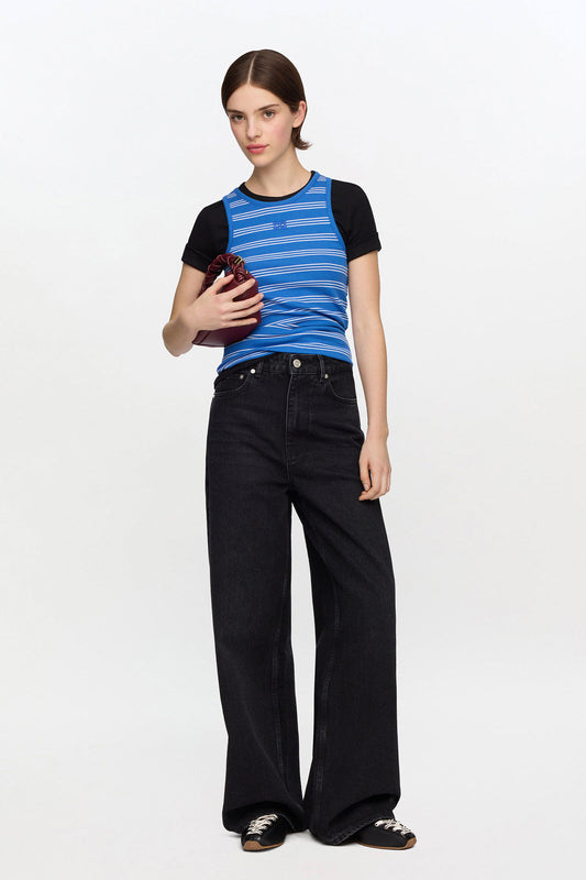 Lari Jeans in Black Rigid Denim - GANNI