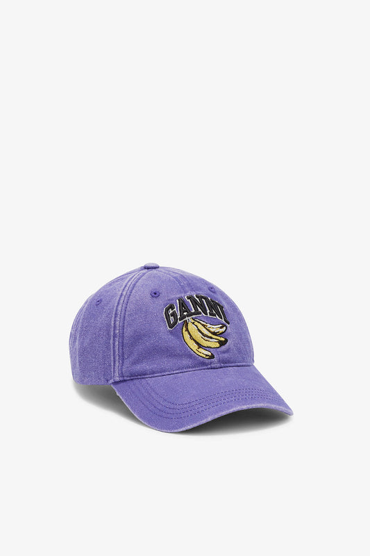 Passion Flower Washed Canvas Cap - GANNI