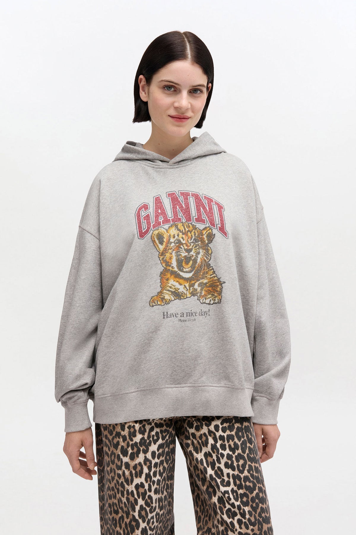 Grey Tiger Hoodie - GANNI
