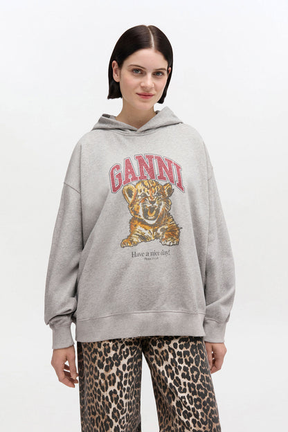 Grey Tiger Hoodie - GANNI