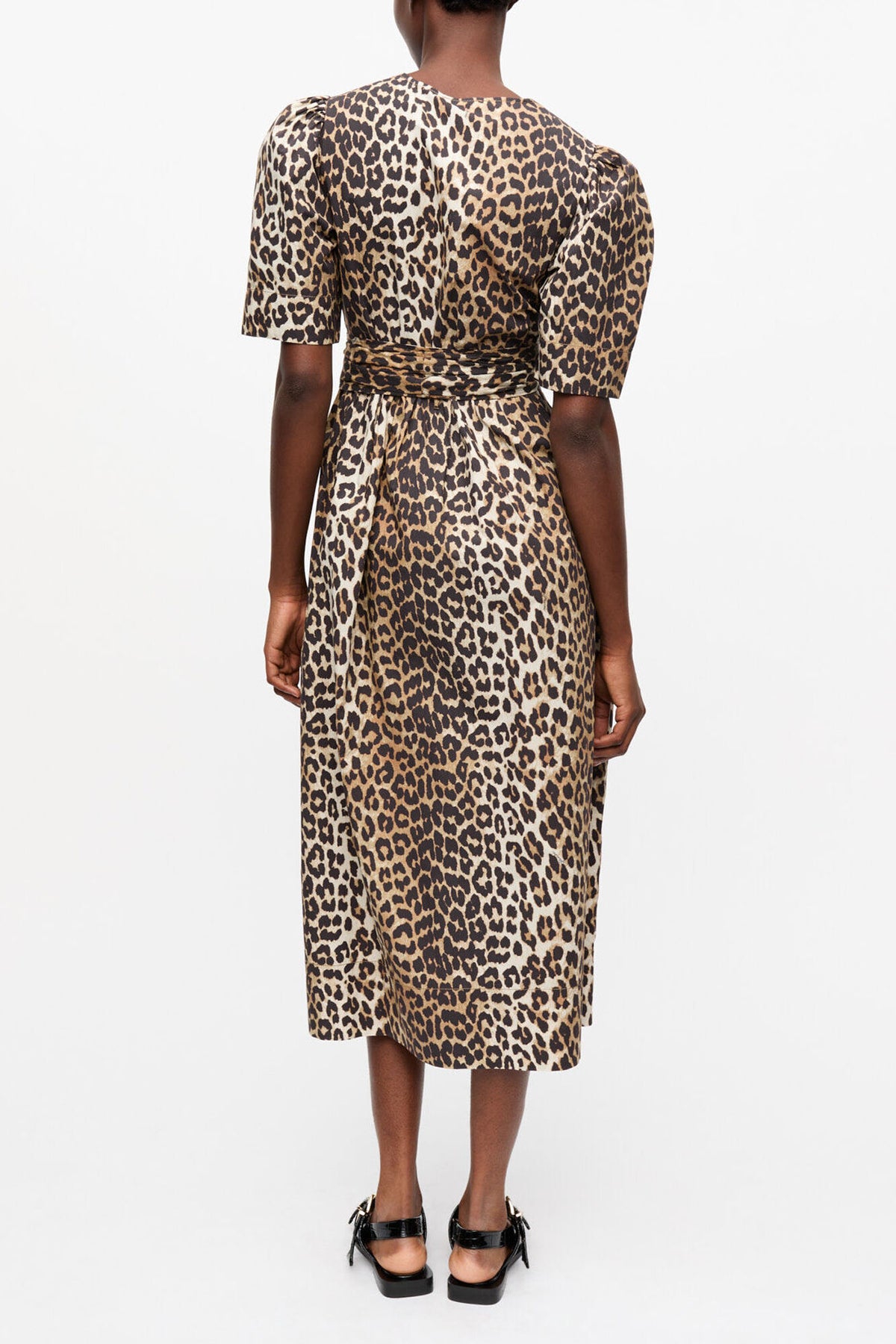 Leopard Printed Cotton Dress - GANNI