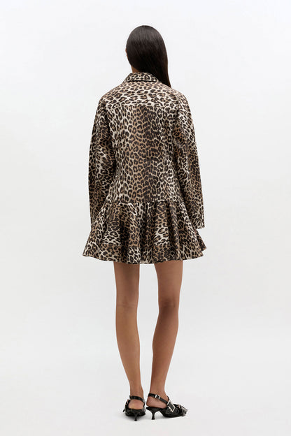 Leopard Shirt Dress - GANNI